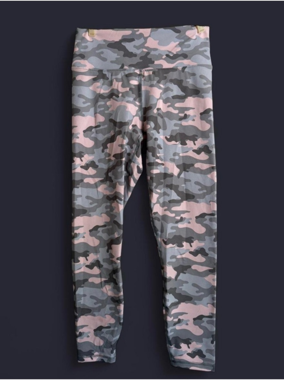 Fabletics Women’s Powerhold Pink and Gray Camo Leggings